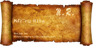 Méry Rita névjegykártya