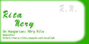 rita mery business card