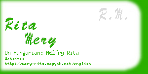 rita mery business card